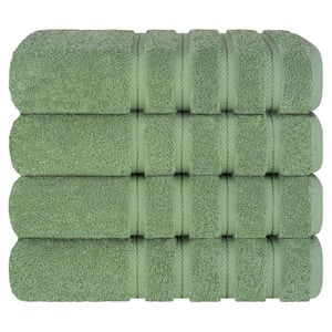 Bath Towel Set, 4-Piece 100% Turkish Cotton Bath Towels, 27 x 54 in. Super Soft Towels for Bathroom, Sage Green
