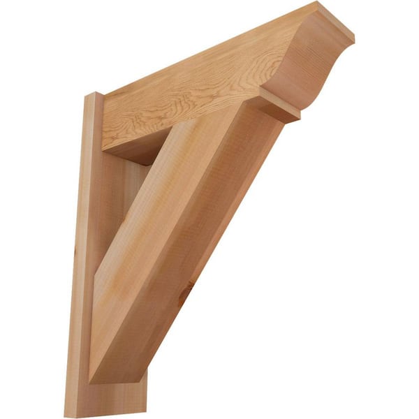 Ekena Millwork 8 in. x 28 in. x 24 in. Traditional Smooth Western Red Cedar Outlooker