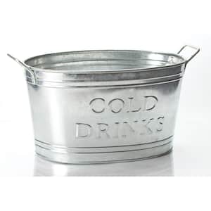 Galvanized Steel 11-Gallon Cold Drinks Oval Tub