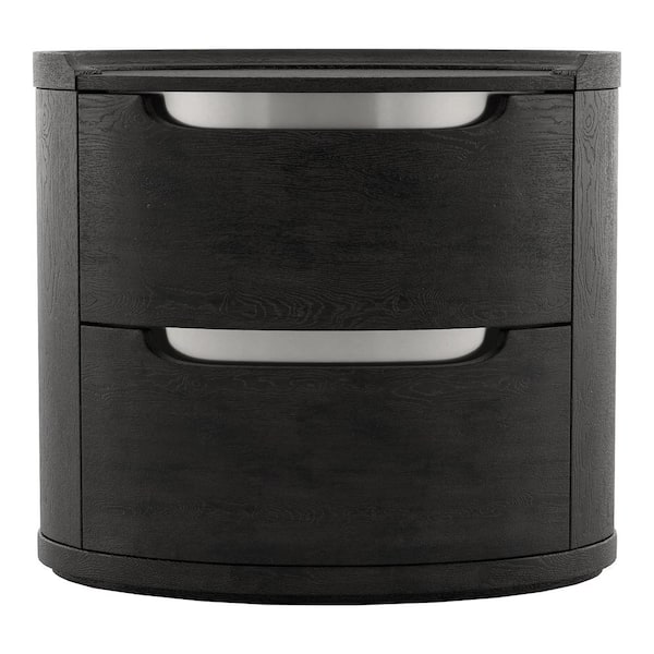 Furniture of America Wilter Black 2-Drawer 28 in. W Furniture of America Wilter Black 2-Drawer 28 in. W