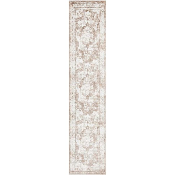 Sofia Salle Garnier Beige 2 ft. 7 in. x 12 ft. Area Rug