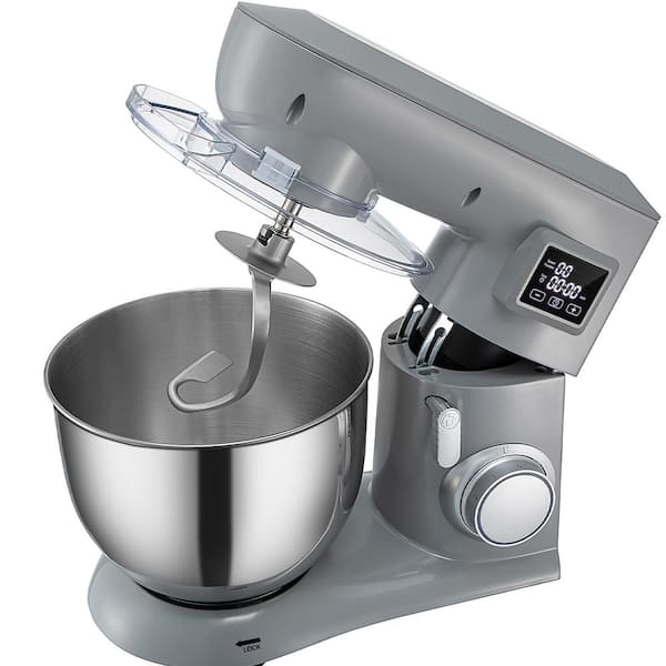 SVOPES 6-Speed 450W Electric Stand Mixer, 7.4qt. Stainless Steel Bowl, LCD Timing, Tilt-Head Design, Kitchen Mixer Set