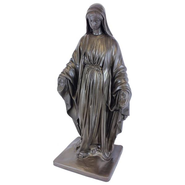 Emsco 34 in. Bronze Color Virgin Mary Lawn and Garden Statue
