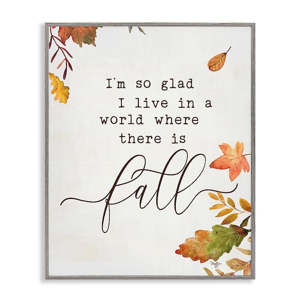 Stupell Industries A World With Fall by Mollie B. 1-Piece Framed Graphic Print Nature Poster Art Print 14 in. x 11 in.