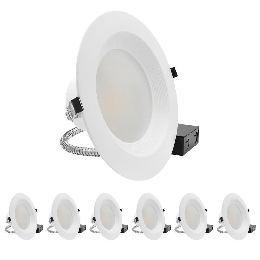 8 In. Integrated LED Commercial Recessed Light, 5CCT, Dimmable, 16W-27W, Up to 2700LM, IC Rated, 120-277V, 6 Pack price history on PriceWatchPro