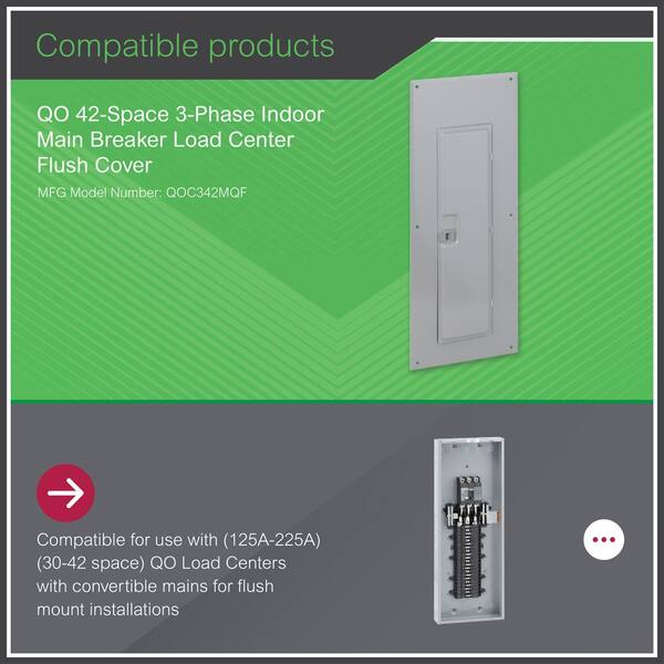 Square D QO 42-Space 3-Phase Indoor Main Breaker Load Center