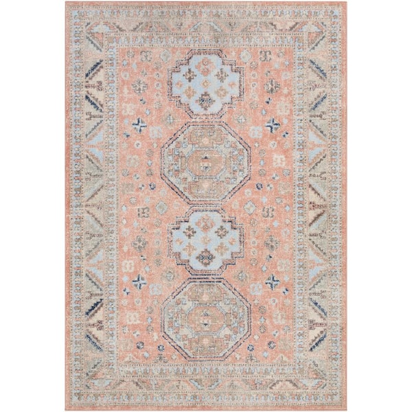 Livabliss Ambra Pink 7 ft. 10 in. x 10 ft. Medallion Area Rug