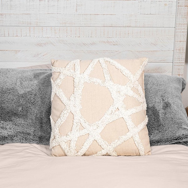 Macrame Throw Pillow Cover 18 Boho Pillow Cover Macrame Cushion Cover Rustic  Farmhouse Pillows for Living Room Couch or Bed Bedroom 