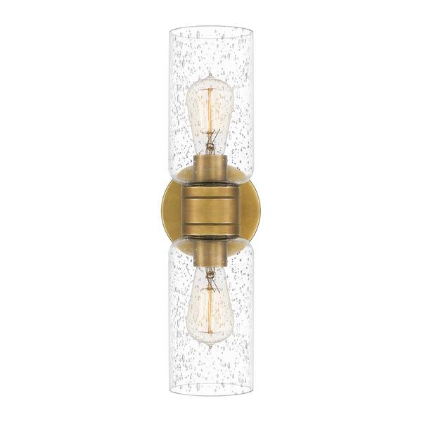 ASHLEY HARBOUR COLLECTION Lumin 2-Light Weathered Brass Sconce