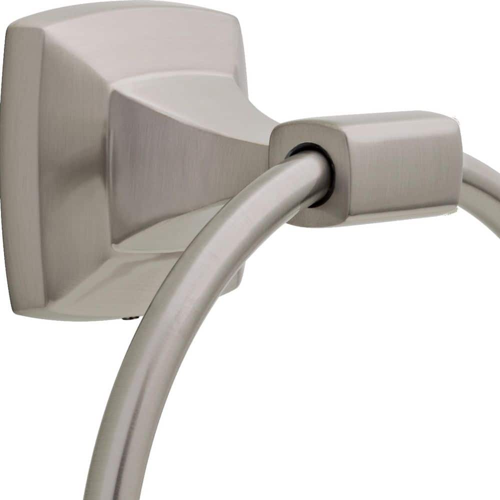 Portwood Brushed Nickel Wall Mounted Towel Ring