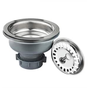3.5 in. Multi-Layer Round Stainless Steel Kitchen Sink Drain and Strainer Combo Set