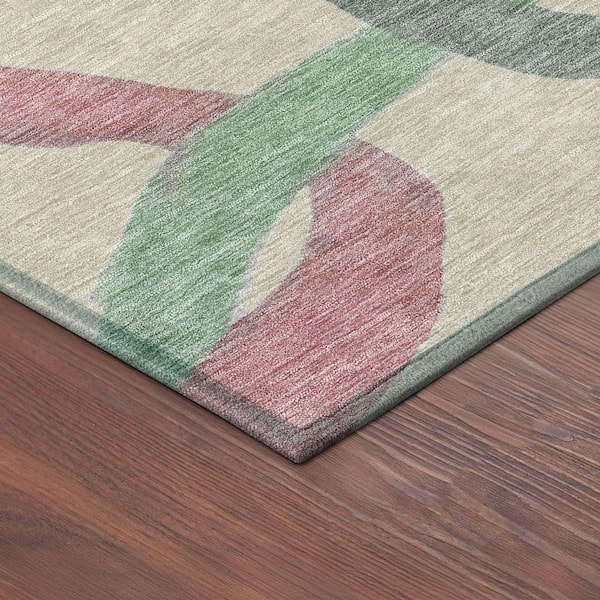 Chantille Machine Washable Indoor/Outdoor Abstract ACN2394 Tan 8 ft. x 10 ft. Area Rug