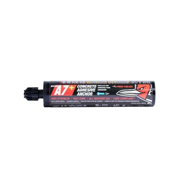 Red Head A7 Plus 9.5 oz. Epoxy Adhesive Cartridge with Nozzle