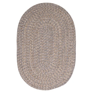 Cicero Gray 10 ft. x 13 ft. Oval Braided Area Rug