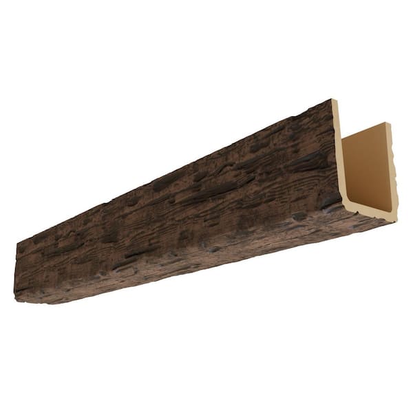 Heritage Timber 5.5 in. x 5.5 in. x 8 ft. Salvaged Timber Kona Brown Faux Wood Beam