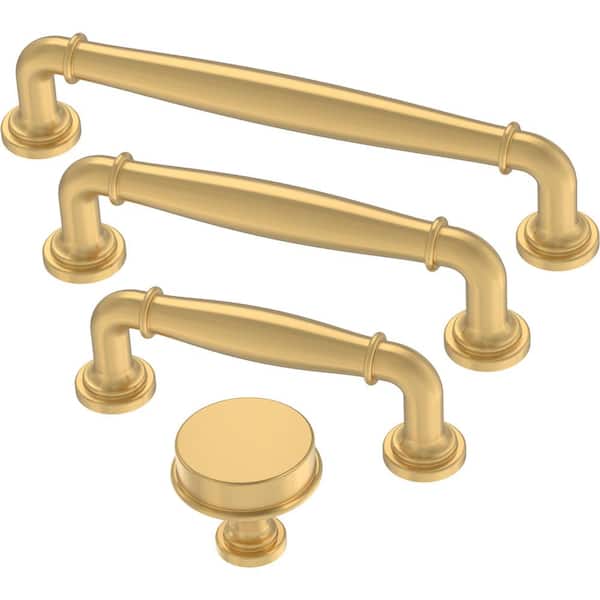 Classic Elegance 1-5/16 in. (33mm) Brushed Brass Round Cabinet Knob Classic Elegance 1-5/16 in. (33mm) Brushed Brass Round Cabinet Knob