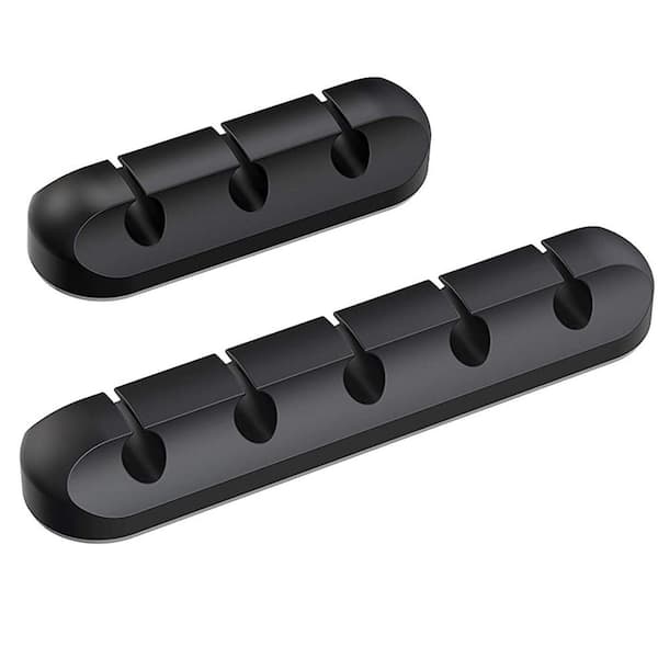 Cable Holder Clips 3-Pack Silicone Self-Adhesive Cord Organizer for USB Charging Power Cables Desktop Home Office