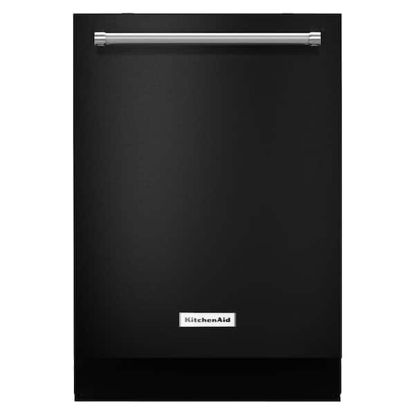 KitchenAid Top Control Dishwasher in Black with Stainless Steel Tub, ProWash Cycle, 46 dBA