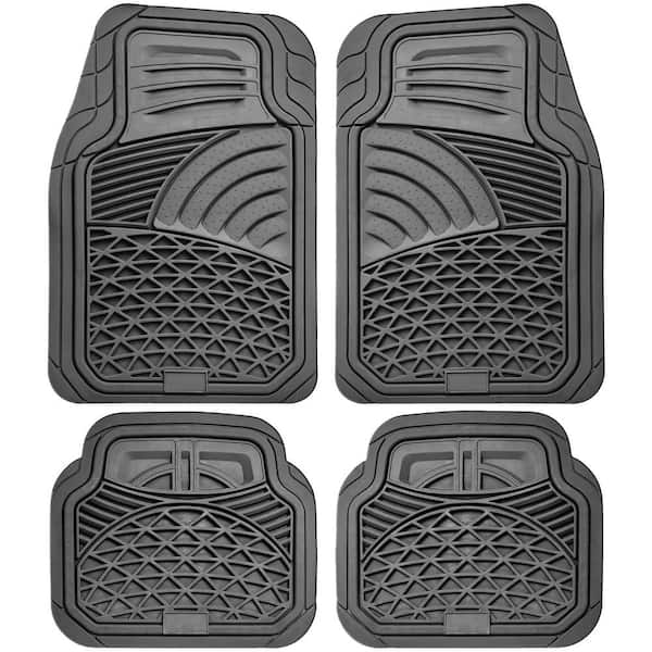 Oxgord Car Luxe Carpet Floor Mats Set Rubber Lined All-Weather