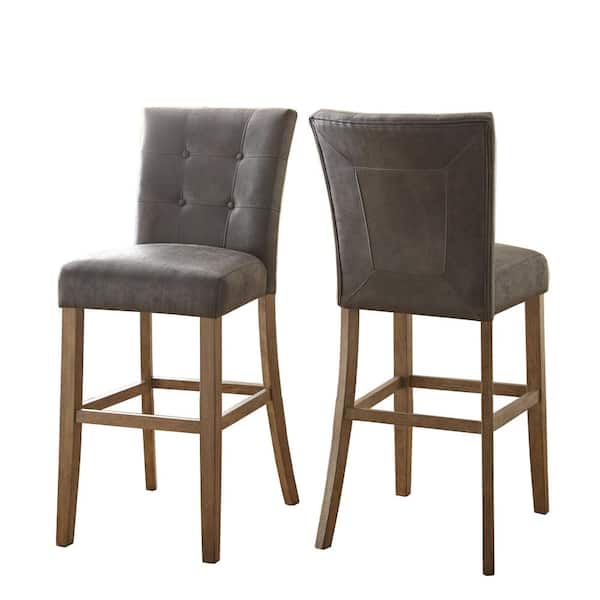 Steve Silver Company Debby Bar Chair Grey (Set of 2)