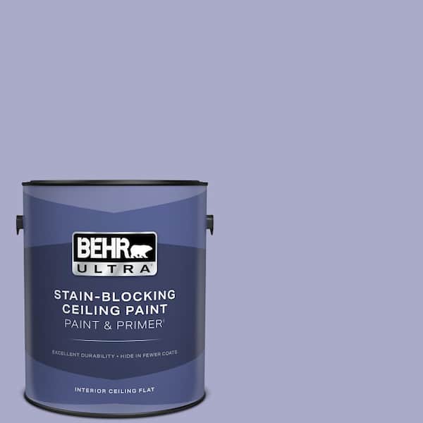 1 gal. #M550-4 Wisteria Blue Ceiling Flat Interior Paint and Primer