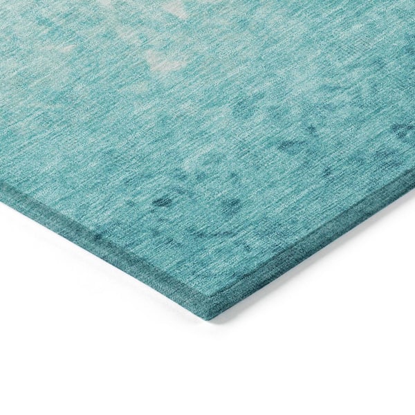 Chantille Machine Washable Indoor/Outdoor Abstract ACN1959 Teal 8 ft. x 10 ft. Area Rug