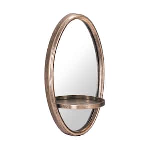 7.1 in. x 12.8 in. Classic Irregular Framed Gold Vanity Mirror