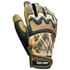 Winter Mossy Oak Large Heavy-Duty Camo Water Resistant Touchscreen Gloves