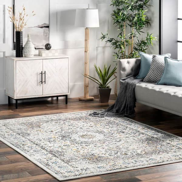 9 ft. x 12 ft. Gray Verona Vintage Persian Area Rug