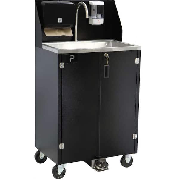 Paragon Pro Series Portable 5 Gallons 18.5 in. D x 26 in. Freestanding Laundry/Utility Sink Black