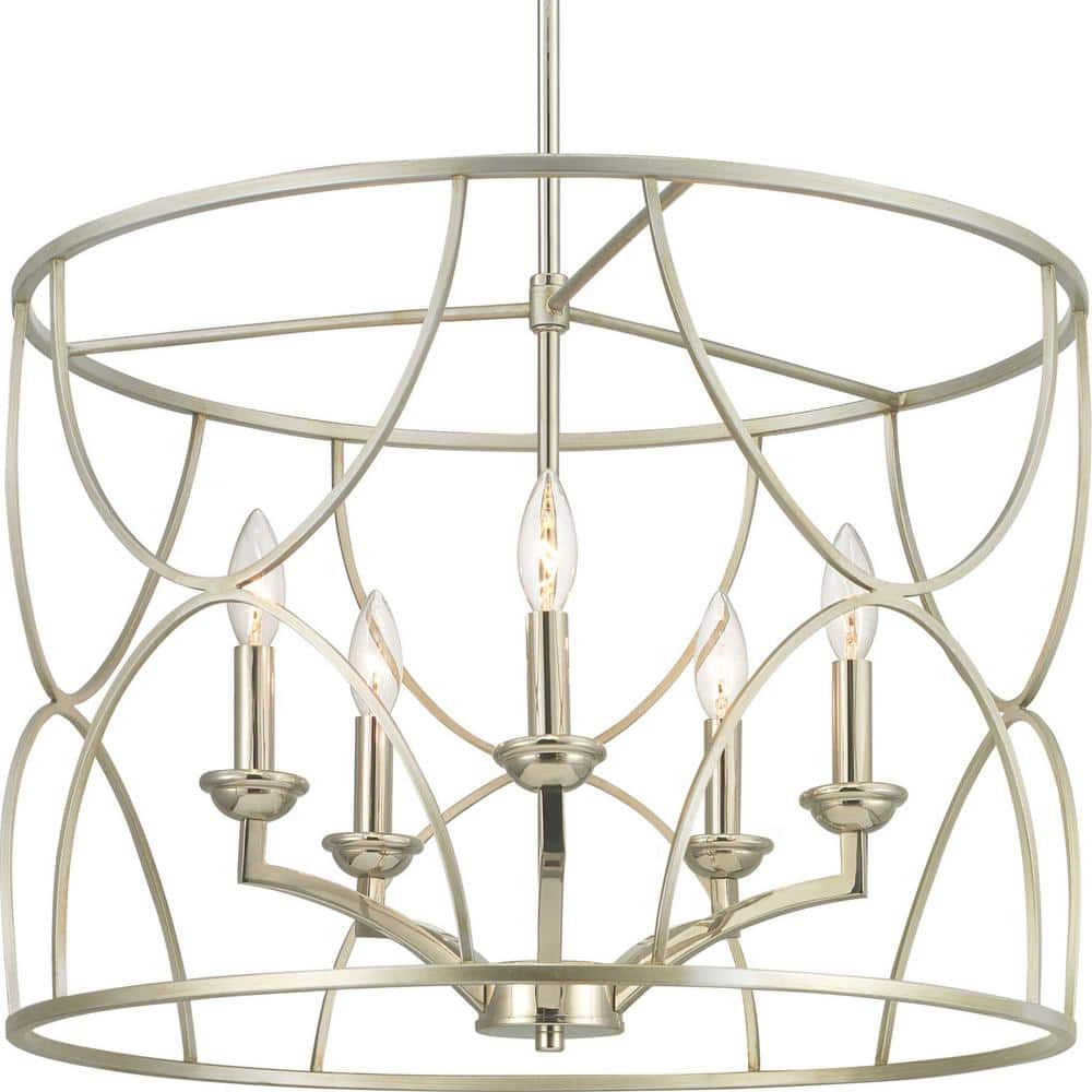 Landree Collection 5-Light Silver Ridge Luxe Chandelier Light price history on PriceWatchPro