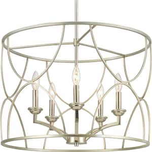 Landree Collection 5-Light Silver Ridge Luxe Chandelier Light