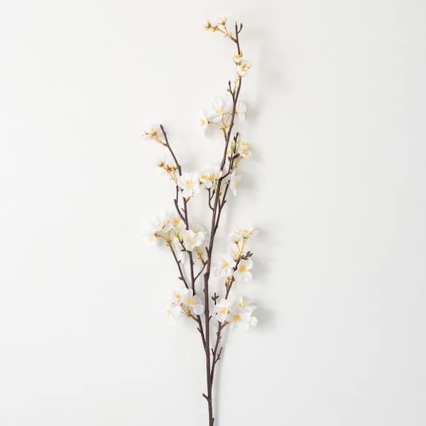 SULLIVANS 43 in. Crisp White Artificial Blossom Spray