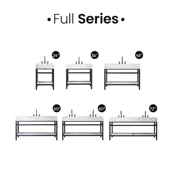 ROSWELL Ecija 72 in.W x 22 in.D x 33.9 in.H Double Sink Bath