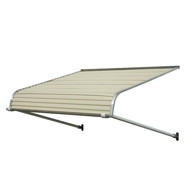 NuImage Awnings 8 ft. 1100 Series Door Canopy Aluminum Fixed Awning (15 in. H x 36 in. D) in Almond