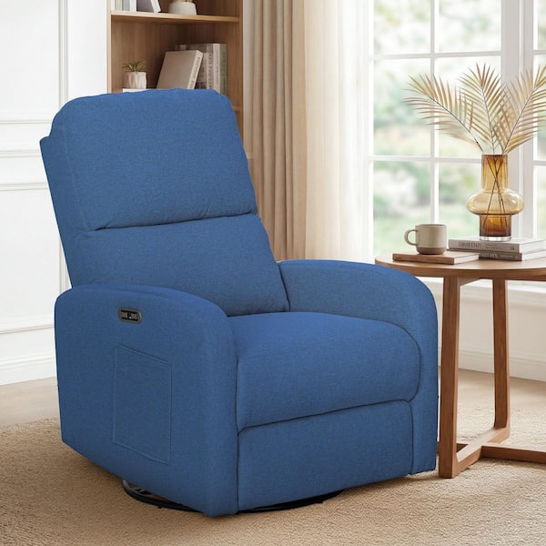 Dakota Blue Power Recliner 3-in-1 with Swivel, Glider, USB Ports
