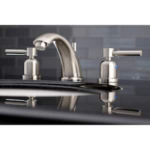 8 in. Widespread 2-Handle Mid-Arc Bathroom Faucet in Brushed Nickel