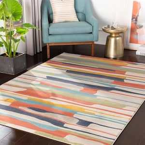 Astvin Multi 5 ft. 3 in. x 7 ft. 3 in. Abstract Area Rug