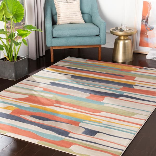 Astvin Multi 7 ft. 10 in. x 10 ft. 3 in. Abstract Area Rug