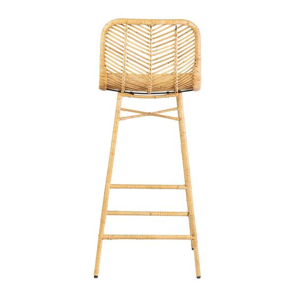 rattan wrapped stool