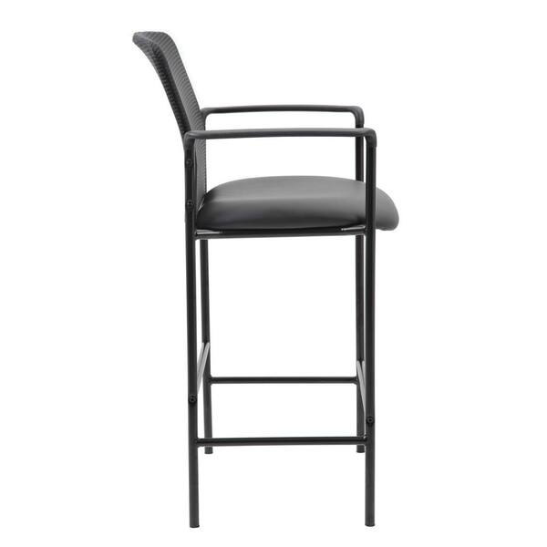 Boss Office S Black, Bar Stool Chairs With Backs And Arms