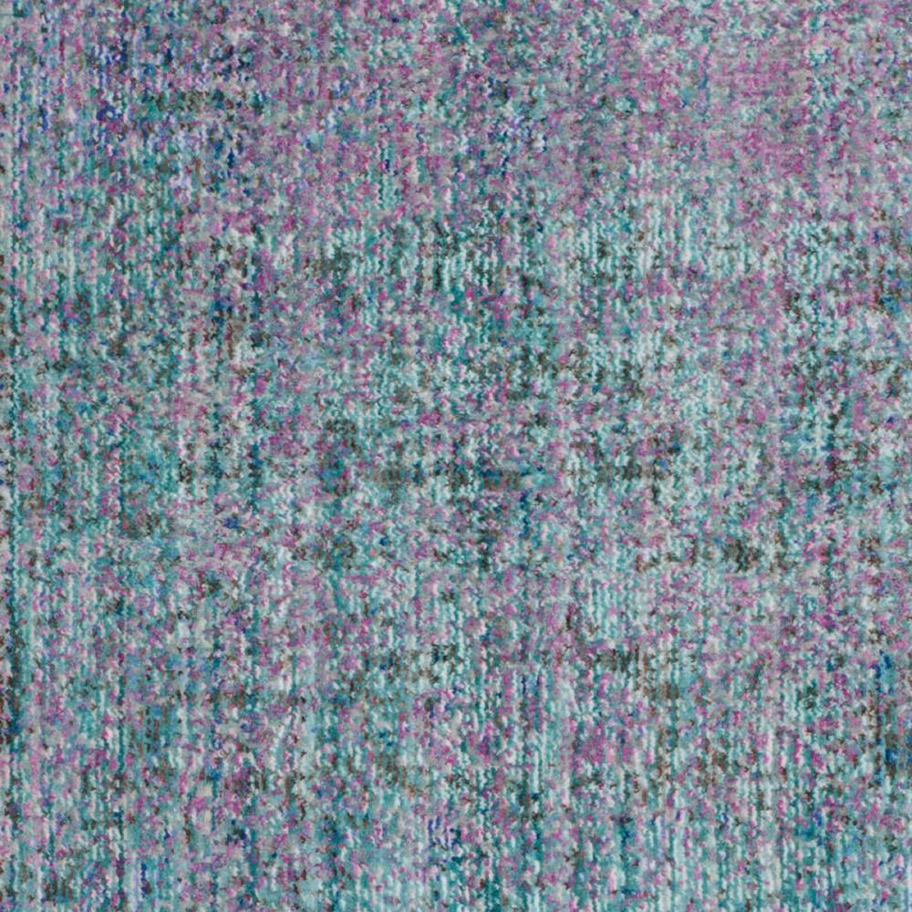 Turquoise and Multicolor Synthetic Rectangular Area Rug, 3' x 5'