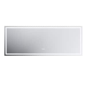 Hans 84 in. W x 32 in. H Rectangular Frameless Backlit LED Touch Sensor Anti-Fog Dimmable Wall Bathroom Vanity Mirror