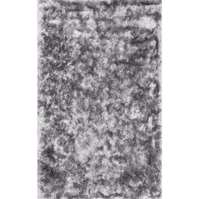 Latonia Silken Shag Silver 8 ft. x 10 ft. Area Rug