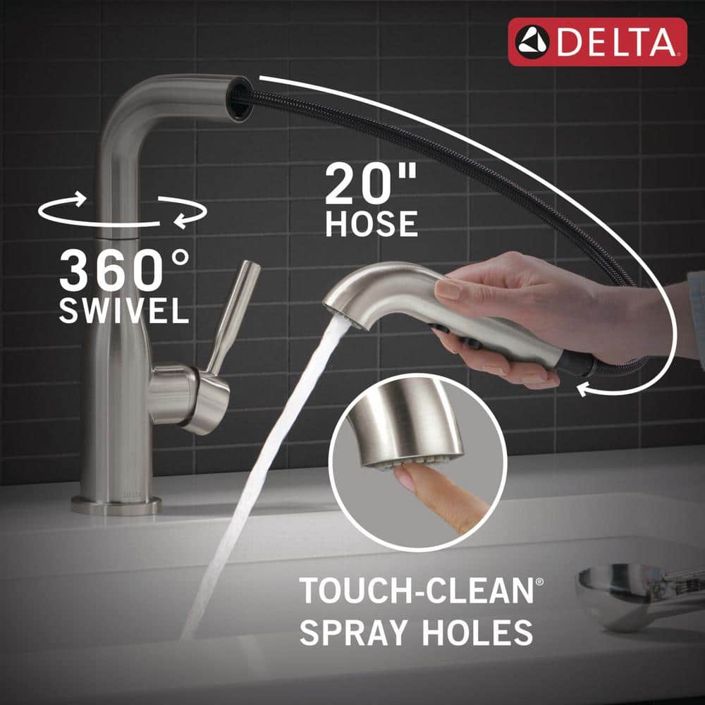 Almari Stainless Steel Pull-Out Kitchen Faucet with Magnetic Docking