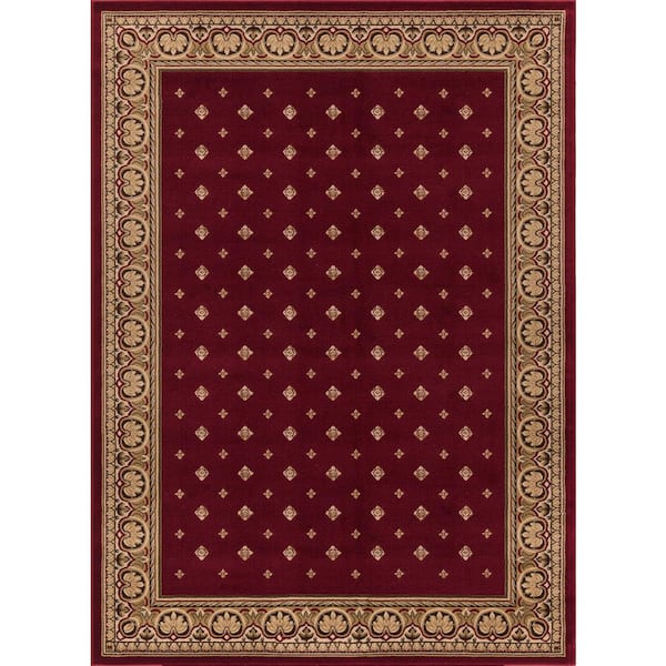Concord Global Trading Ankara Pin Dot Red 4 ft. x 5 ft. Area Rug