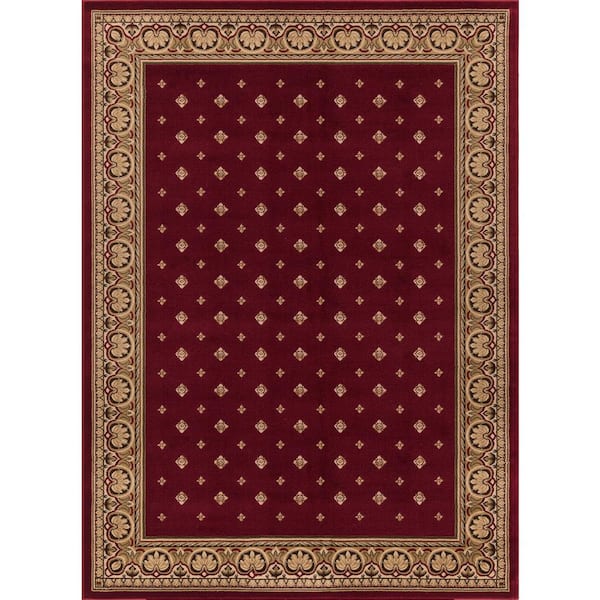 Ankara Pin Dot Red 4 ft. x 5 ft. Area Rug