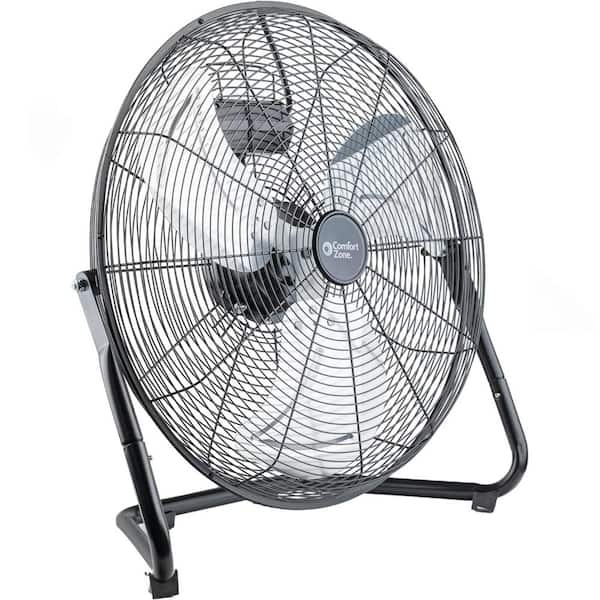 Adrinfly 20 in. 3 Speed High Velocity Cradle Floor Fan, Black