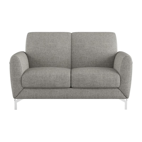 EVERGLADE HOME Nico 56 in. Round Arm Polyester Straight in Brown
