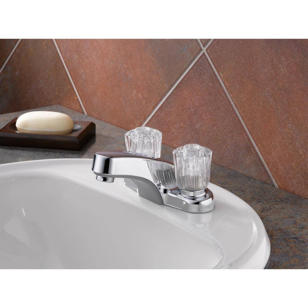 Core Collection Chrome 2-Handle Deck-Mount Bathroom Faucet
